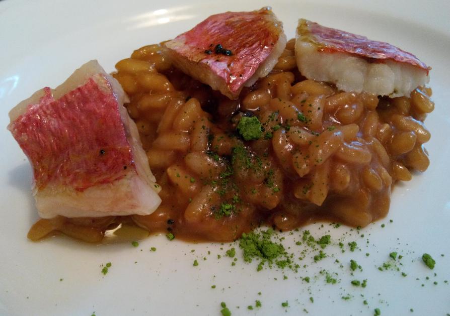 Carlo Cracco risotto triglie miso the verde