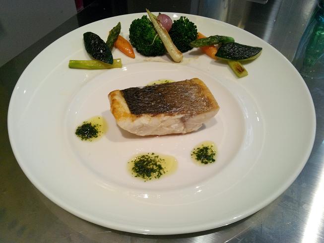 Branzino con verdure